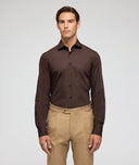 Chemise de cérémonie en coton marron
