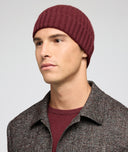 Gorro en cachemira burdeos