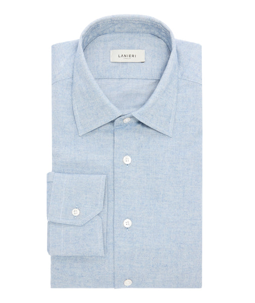 Chemise Flanelle Bleue Claire Unie