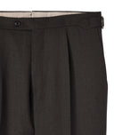 Pantaloni Su Misura marroni in flanella di lana