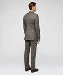 Gunmetal grey and light blue Prince of Wales suit