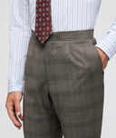 Gunmetal grey and light blue Prince of Wales suit