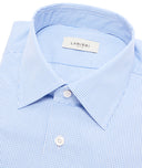 Light Blue Cotton Microsquared Poplin Shirt