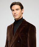 Veste en velours ras marron