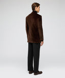 Veste en velours ras marron