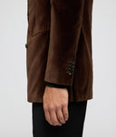 Veste en velours ras marron