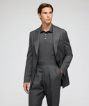 Costume Sur Mesure pour Homme gris en twill de laine