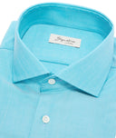 Camisa en lana cachemira azul