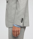 Costume en flanelle de laine dans un mélange de tons gris clair