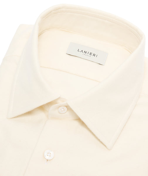 Chemise Flanelle Coton Blanc