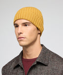 Berretto in cashmere ocra