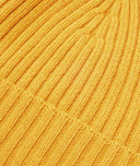 Berretto in cashmere ocra