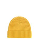 Berretto in cashmere ocra