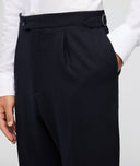 Abito Blu in Twill di Lana Jersely