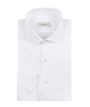 Camisa de punto de algodón blanca